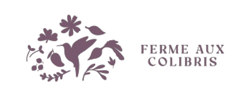 Logo de ferme aux colibris, ferme biologique